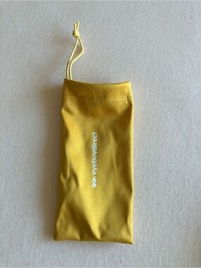 Yellow Drawstring Glasses Pouch